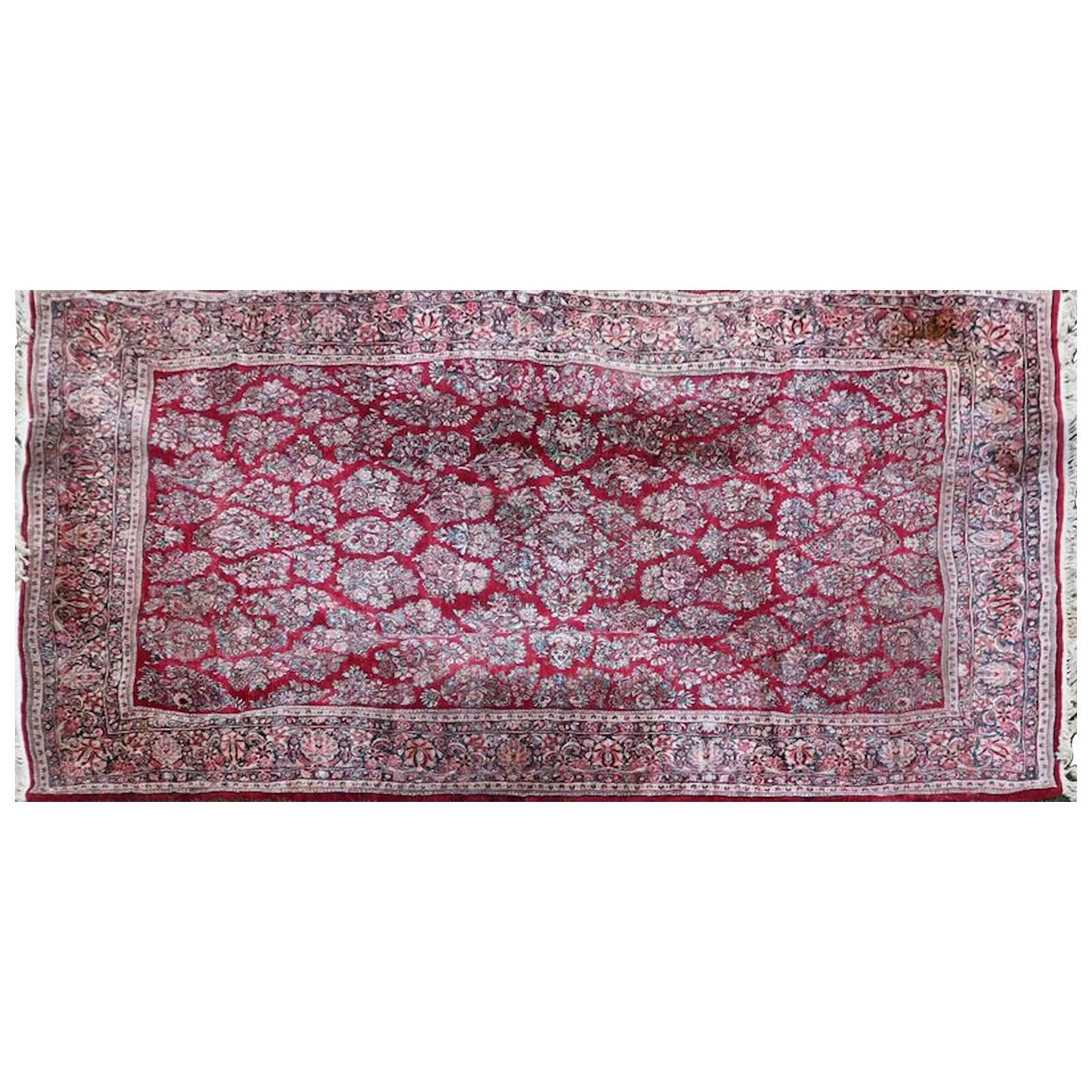 Pre-WWII Antique Palace Size Sarouk Persian Carpet, 17'2"x10'2", c1900