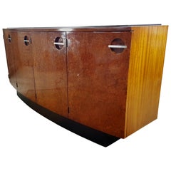 Classic Art Deco Burl Mahogany Sideboard, Gilbert Rohde for Herman Miller