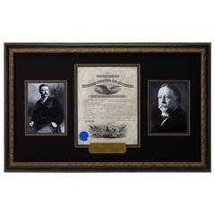 Theodore Roosevelt and William Taft, Signed Presidential Appointment, circa 1904