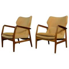 Pair of Wingback Armchairs by Aksel Bender Madsen for Bovenkamp