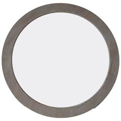 Antique Limed Oak Round Picture Frame English, 19th Century 1