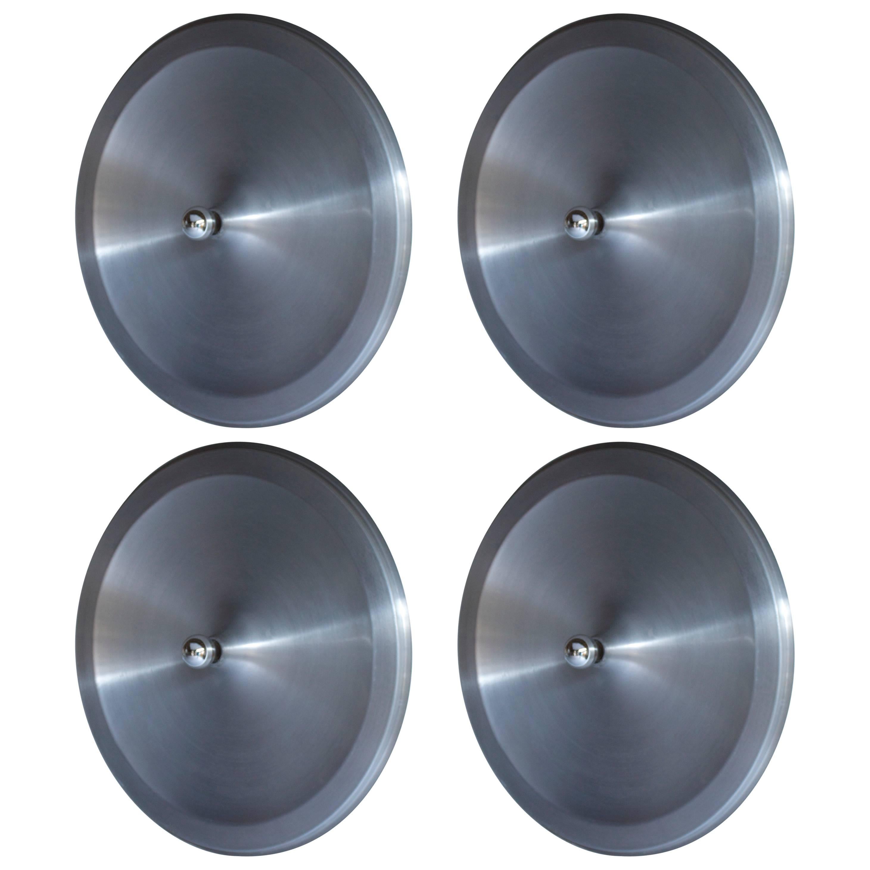 One of Four Huge Aluminium Verner Panton Style Wall Lamp, 1970s