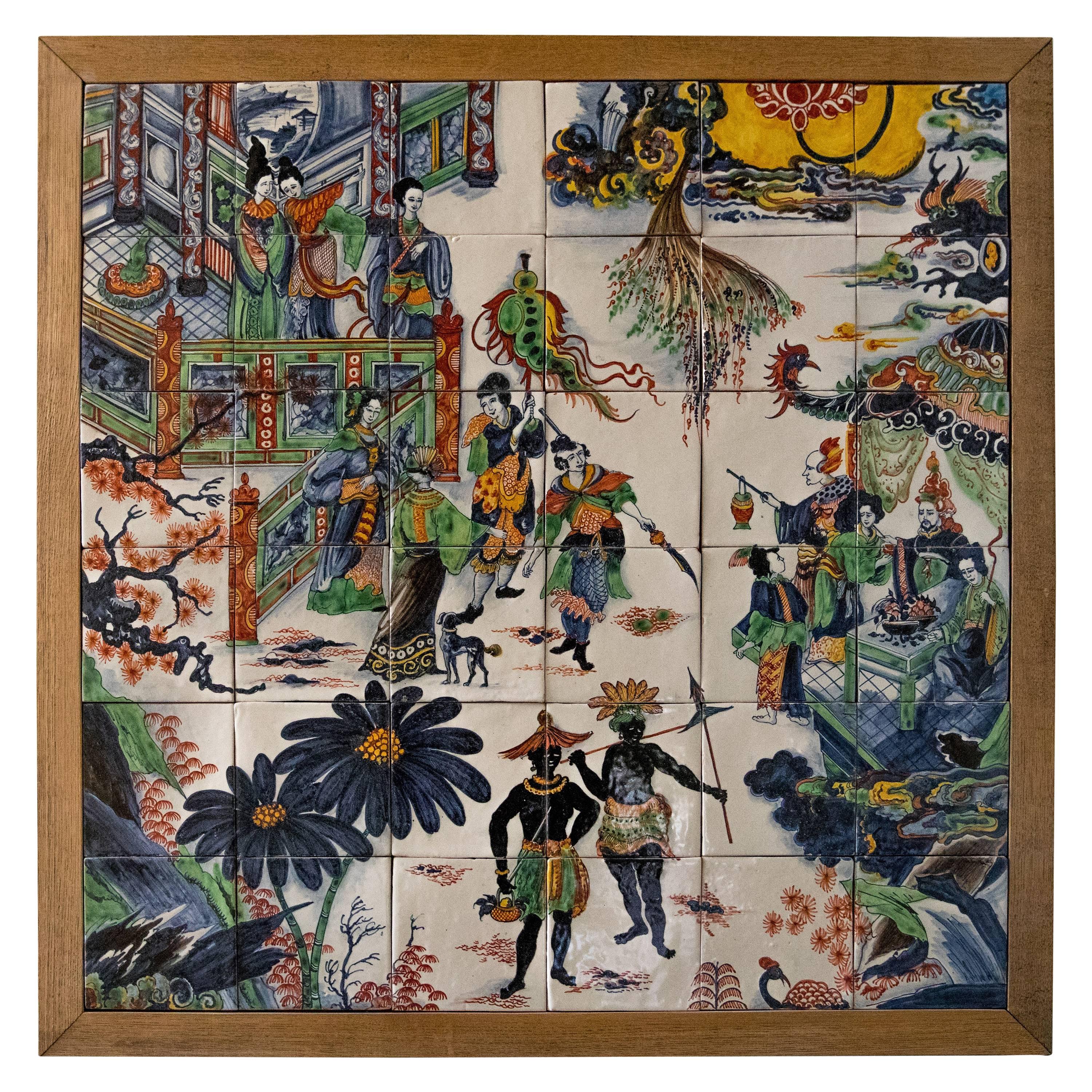 Reproduction of an Enamel-Tiled Panel from the Amalienburg Pavillion For Sale