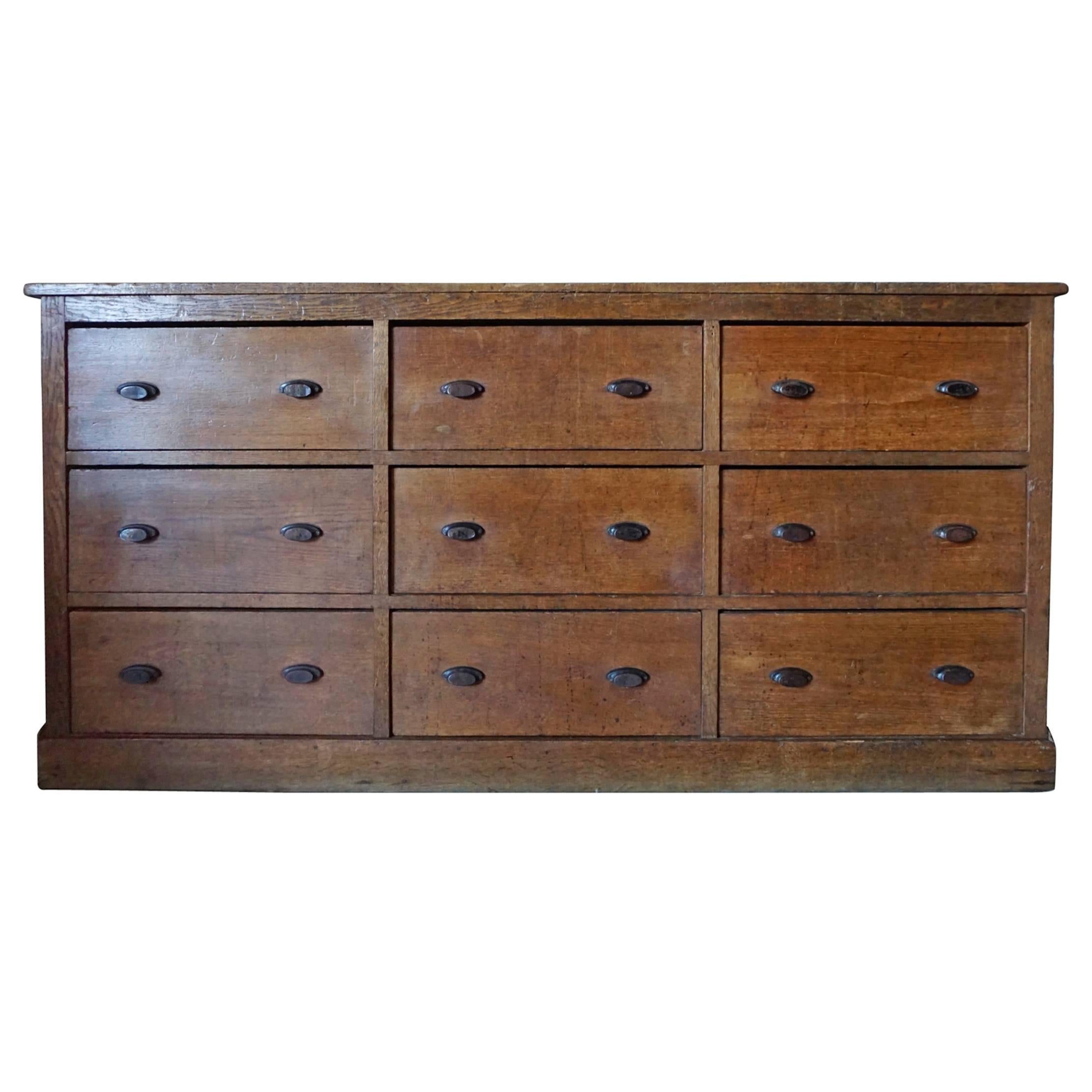 French Oak Apothecary Cabinet, 1930s