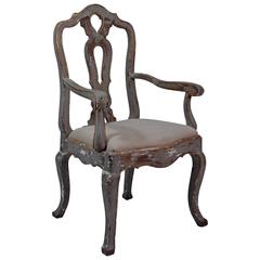 19th Century Originally Laquered Shabby Armchairs