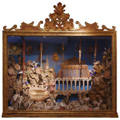 "Paradise" Wood, Wax, Cork, Shells and Santons, Provence 19th Century, France