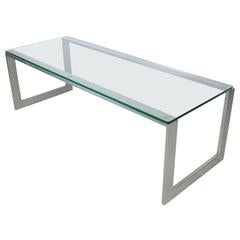 Pace Collection Chrome and Glass Cocktail Table 11