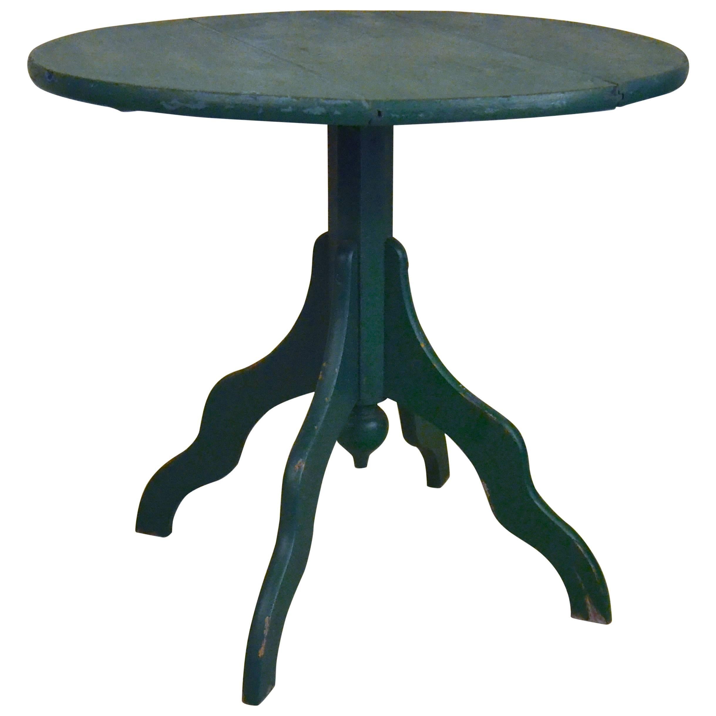 Folky Painted Side Table For Sale