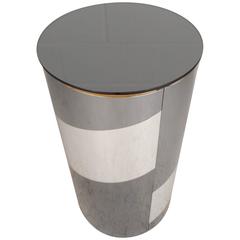 Mid-Century Modern Chrome and Mirror Pedestal 4