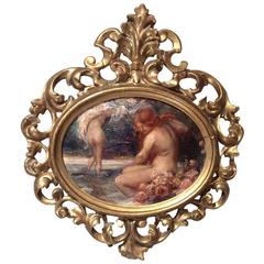 Two Bathers, Oil on Panel, Antoine Calbet 3