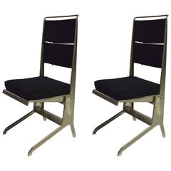 Pair of Jean Prouvé Folding Chairs Designed 1930, Manufactured by Tecta 1983 3