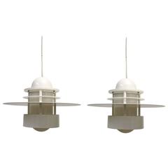 Vintage Planet of Albertslund Pendant Lamps by Louis Poulsen, Pair