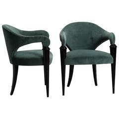 Pair of High Style Art Deco Armchairs