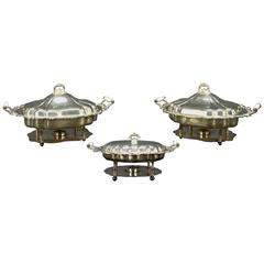 Three American Silver Plate Chafing Dishes of Large-Scale 3