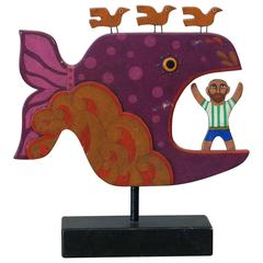 Gompers Saijo "Jonah" Folk Art Sculpture, 1967