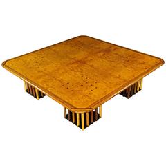 B & B Italia Burl Coffee Table, Afra and Tobia Scarpa, Maxalto, Artona