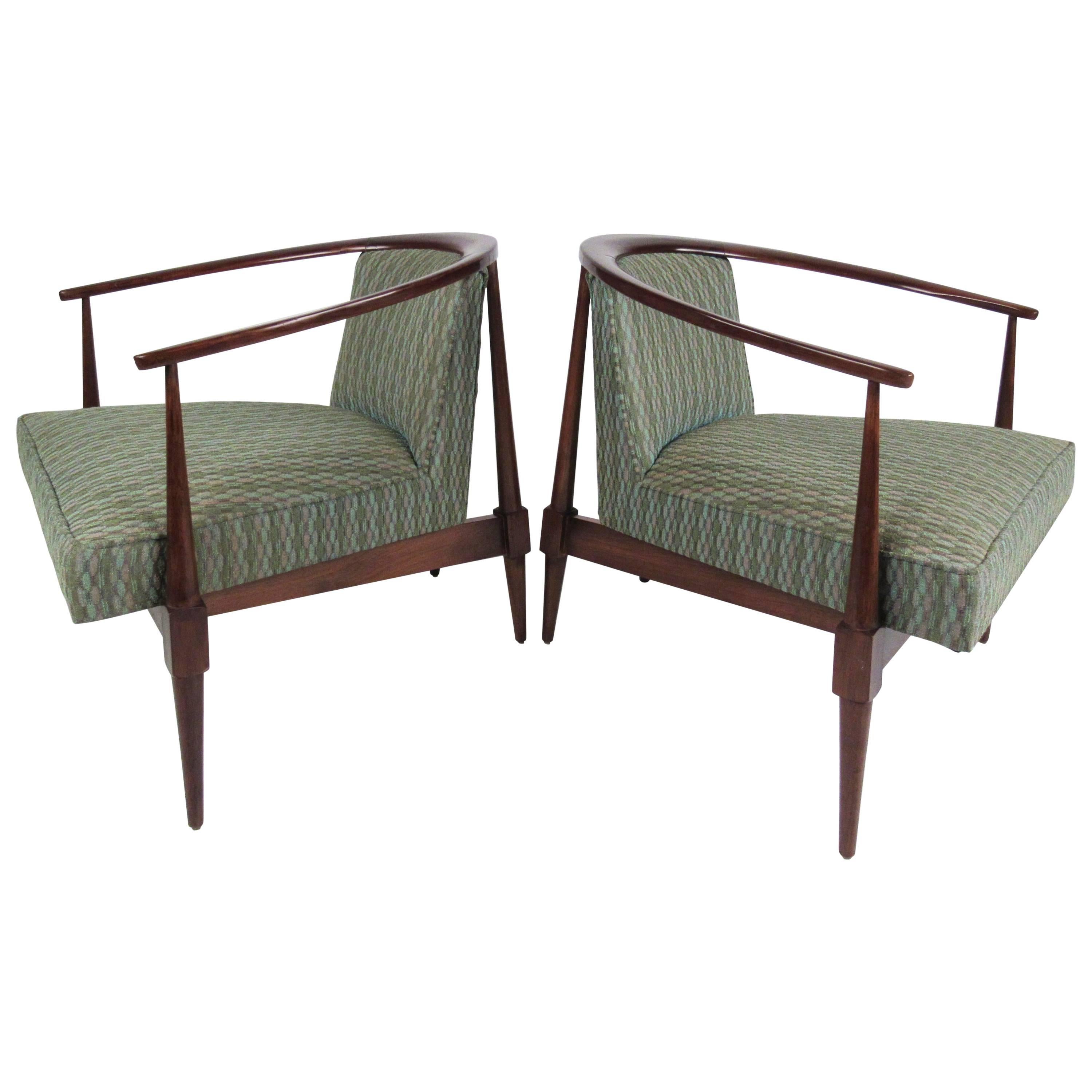 Pair Vintage Modern Lounge Chairs