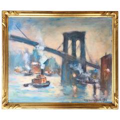 Vintage "The Brooklyn Bridge" by Bela De Tirefort