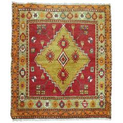 Vintage Anatolian Square Rug 10