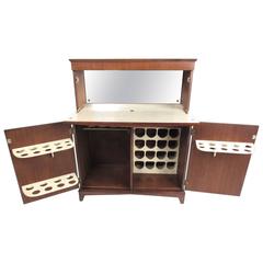 Mid-Century Modern Walnut Dry Bar Cabinet 12