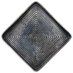 Ben Seibel for Jenfred Ware Concentric Geometric Brass Tone Plate Dish Ashtray