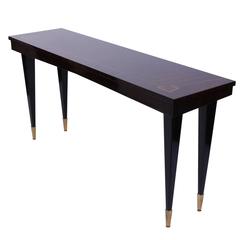Elegant Freestanding Art Deco Console in Macassar Ebony 7