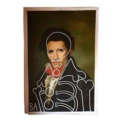 Massive Original "Portrait of Leon Cogniet" Oil Painting by Butch Anthony