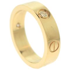 Cartier Yellow Gold LOVE Ring with 3 Diamonds, Size 9