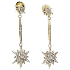 H. Stern Noble Gold and Cognac Diamond Copernicus Star Dangling Earrings, 2.13ct
