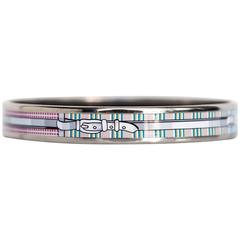 2000s Steel Belt Pattern Hermes Bangle 3