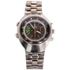 Vintage 1971 Steel Omega Flightmaster Automatic Chronograph Watch