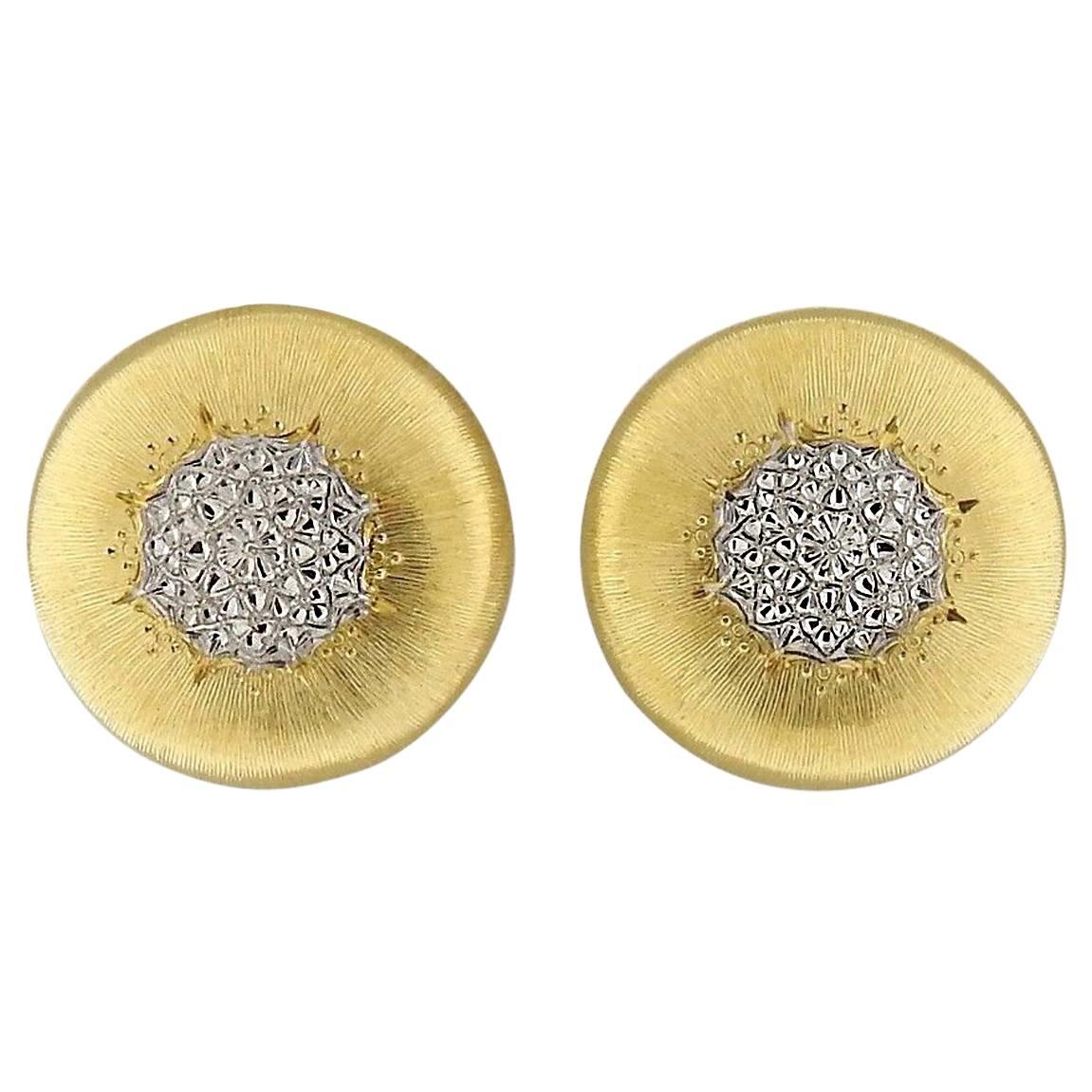 Buccellati Macri Gold Button Earrings