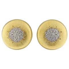 Buccellati Macri Gold Button Earrings