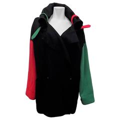 Jean-Charles de Castelbajac vintage  color block  coat jacket w hood