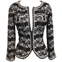 Chanel Black and White Jacket sz 34