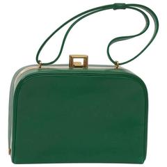 Vintage Koret Green Leather Box Bag