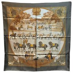 Hermes Vintage Presentation de Chevals Silk Scarf 7