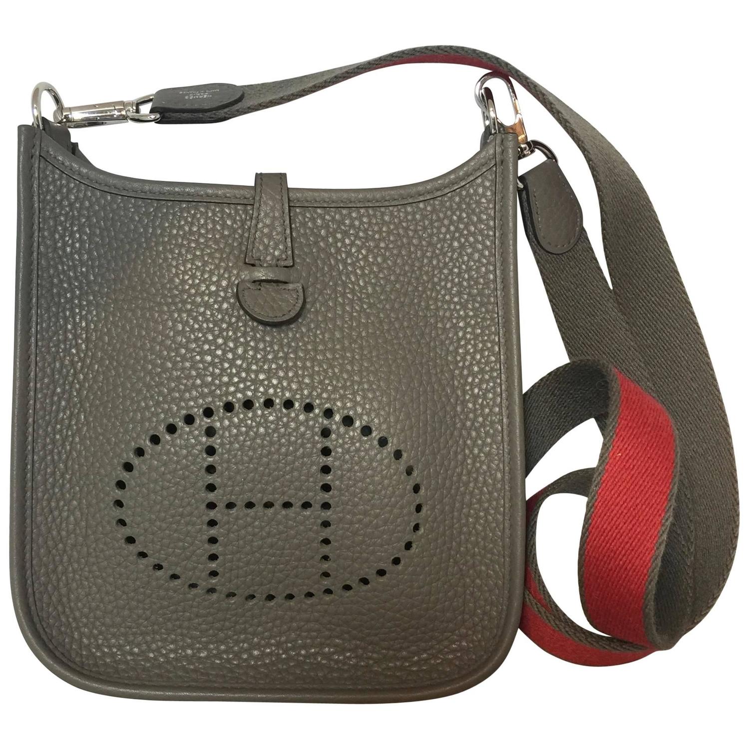 Hermes Tpm Mini Evelyne Bag In Etain Clemence At 1stdibs