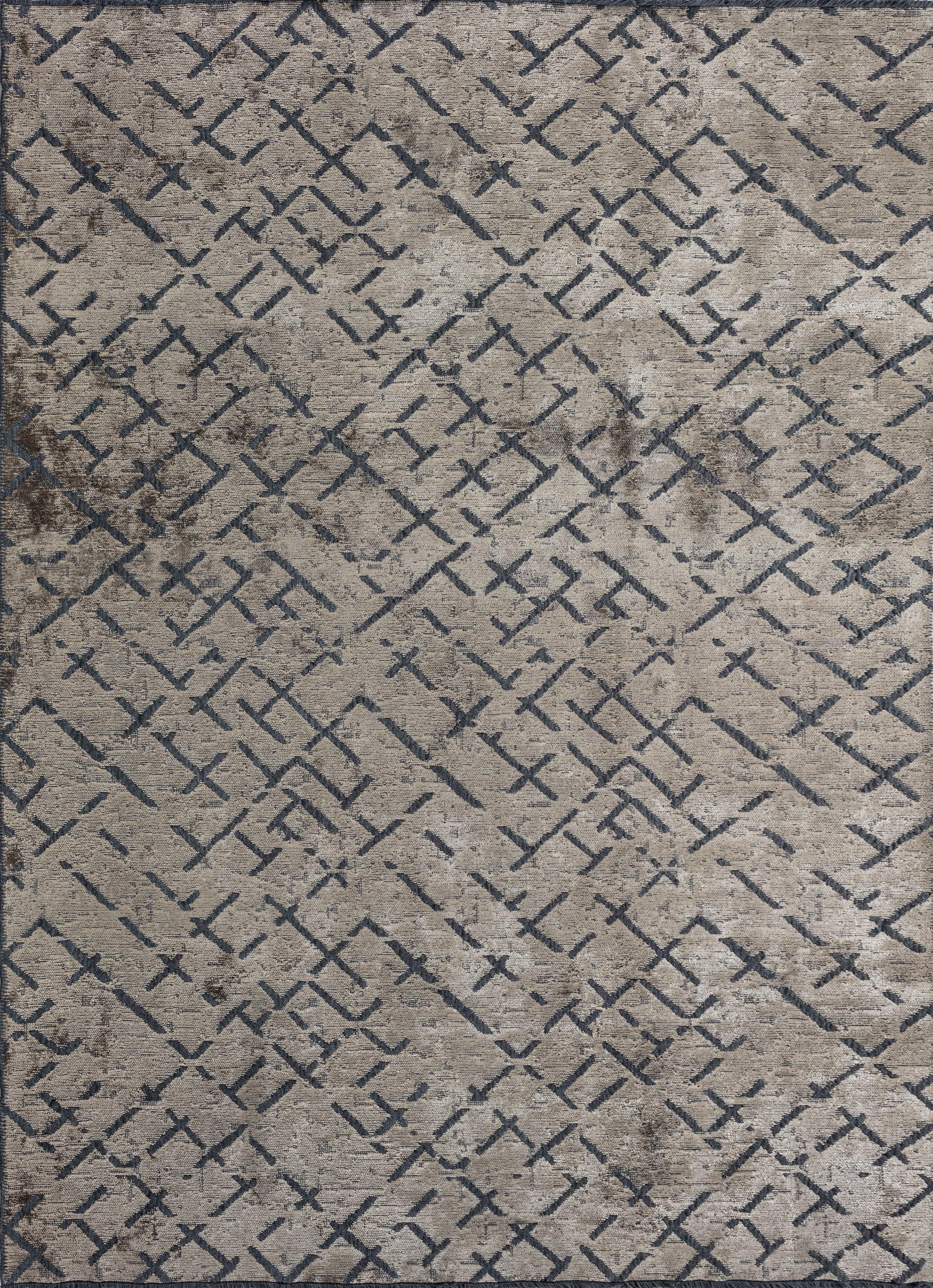For Sale:  (Gray) Modern Abstract Luxury Hand-Finished Area Rug