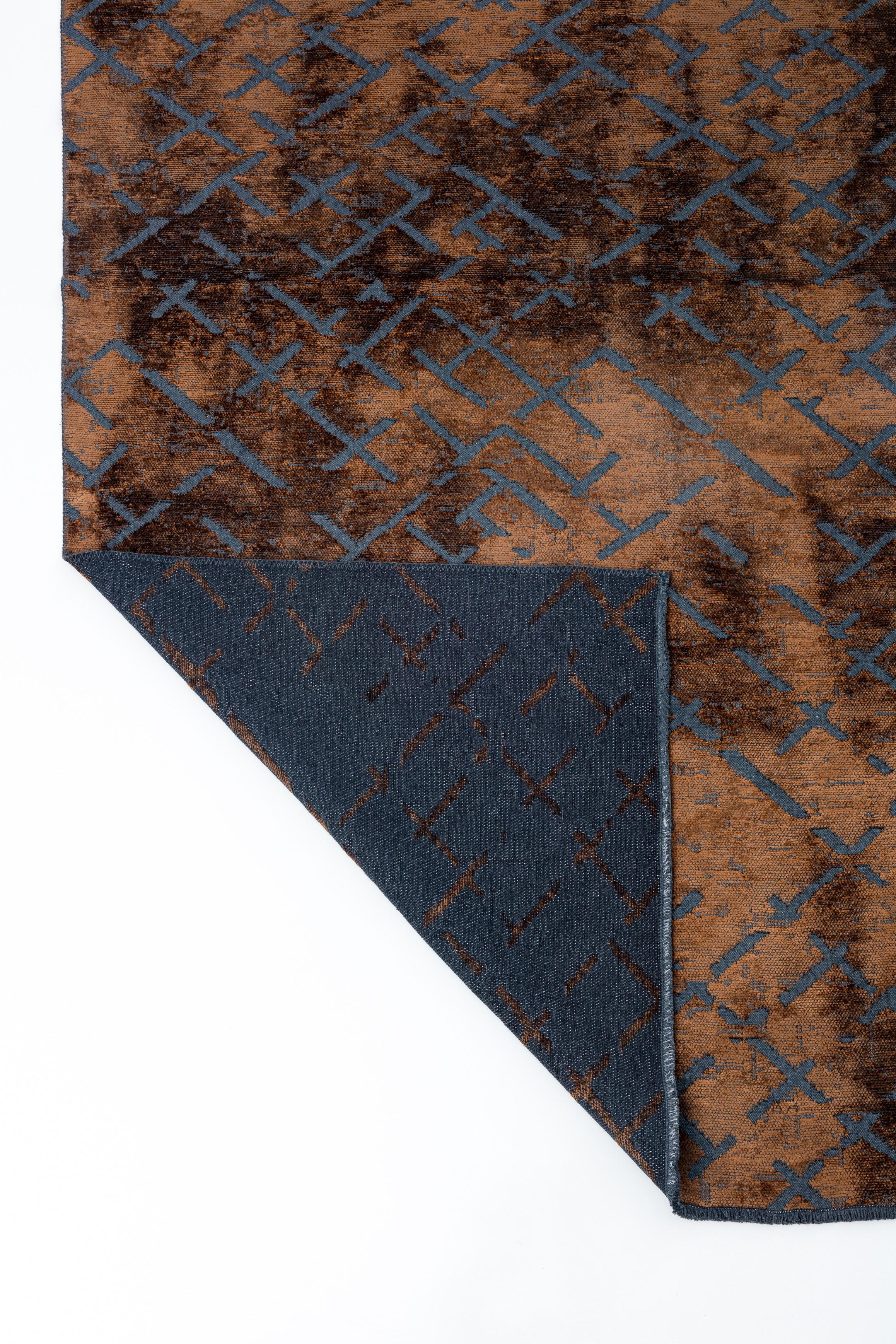 For Sale:  (Brown) Modern Abstract Luxury Hand-Finished Area Rug 3