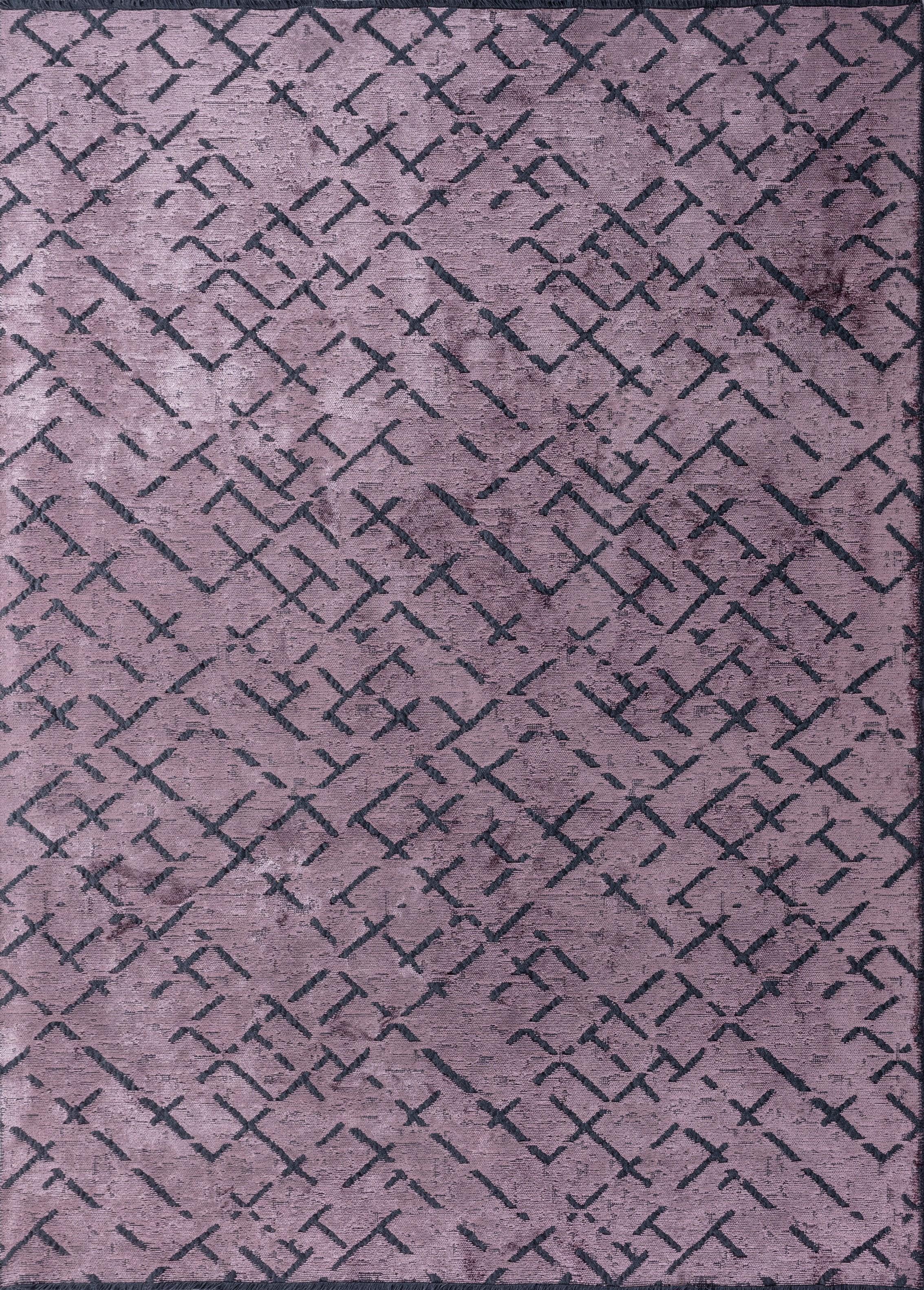 For Sale:  (Pink) Modern Abstract Luxury Hand-Finished Area Rug