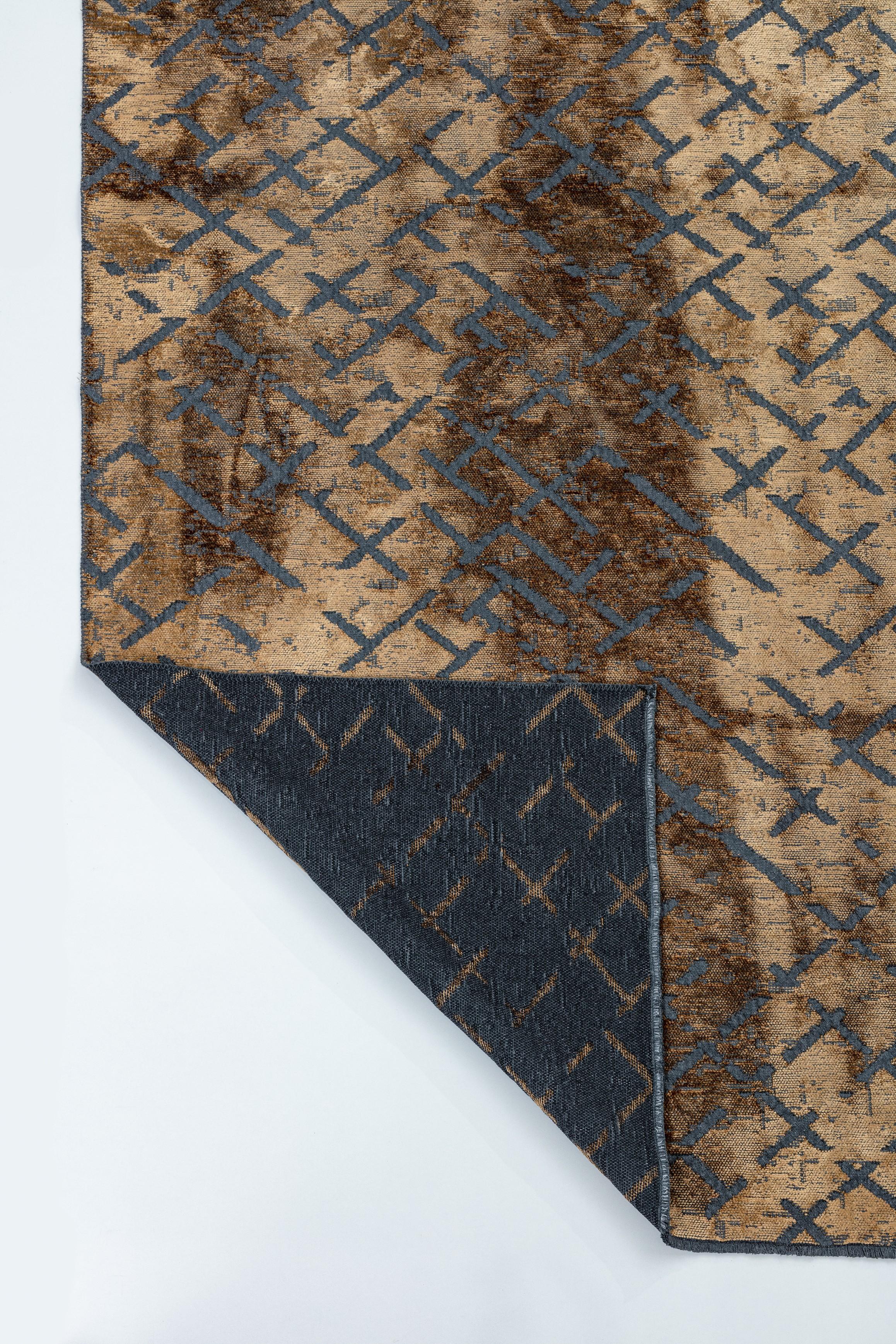 For Sale:  (Brown) Modern Abstract Luxury Hand-Finished Area Rug 3