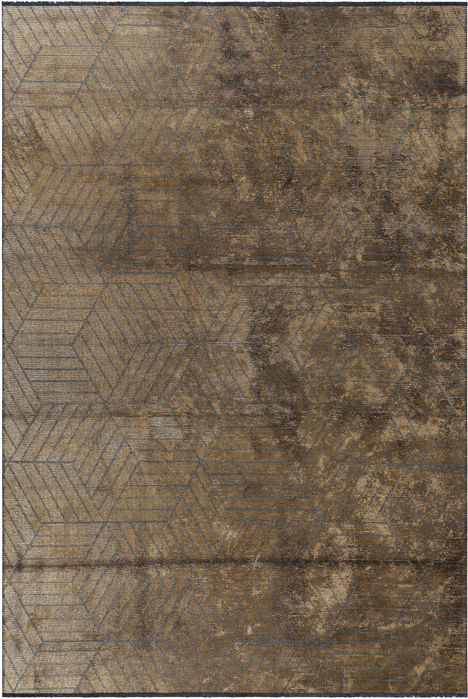 For Sale:  (Brown) Contemporary Geometric Luxury Area Rug