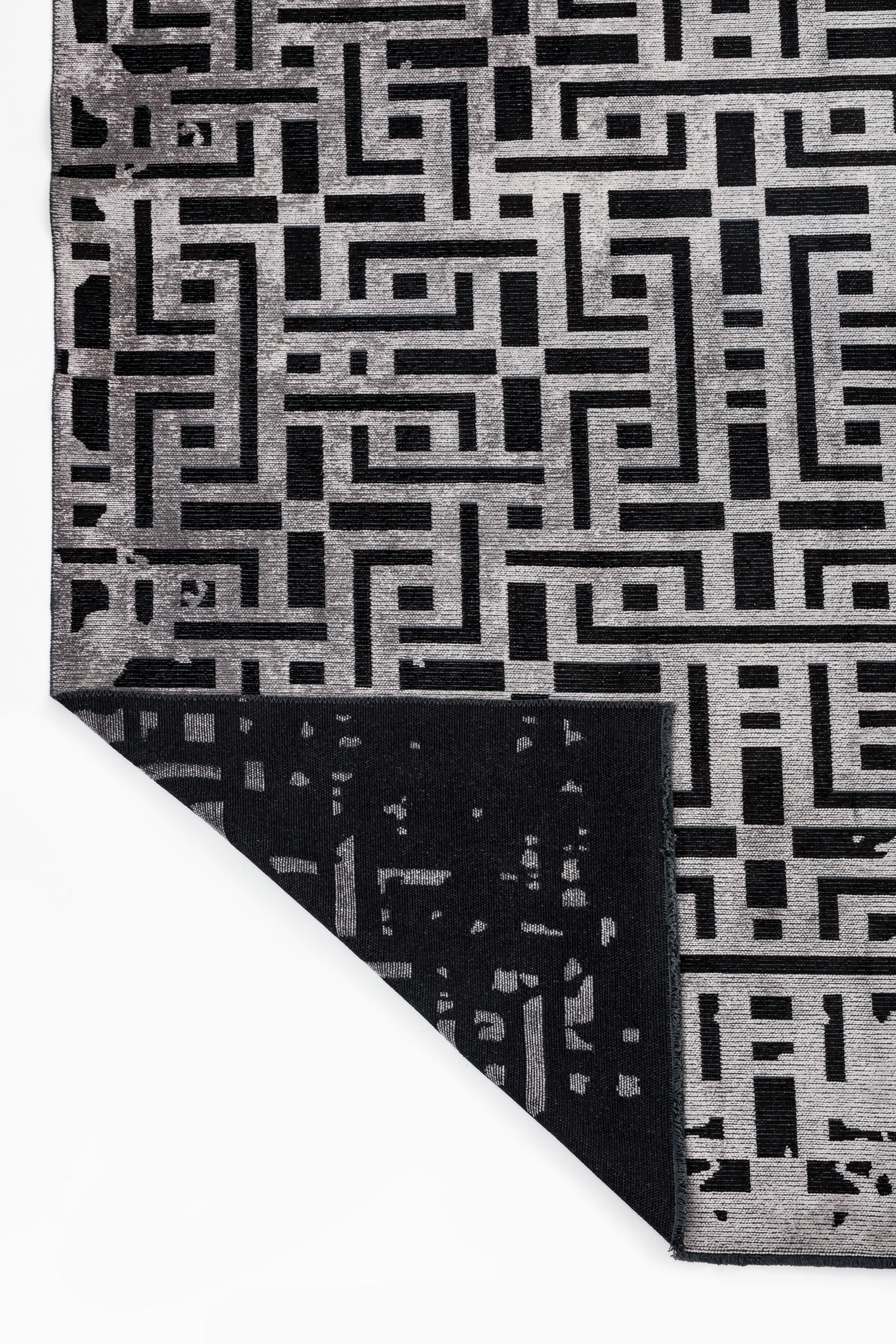 For Sale:  (Gray) Contemporary Geometric Luxury Area Rug 3
