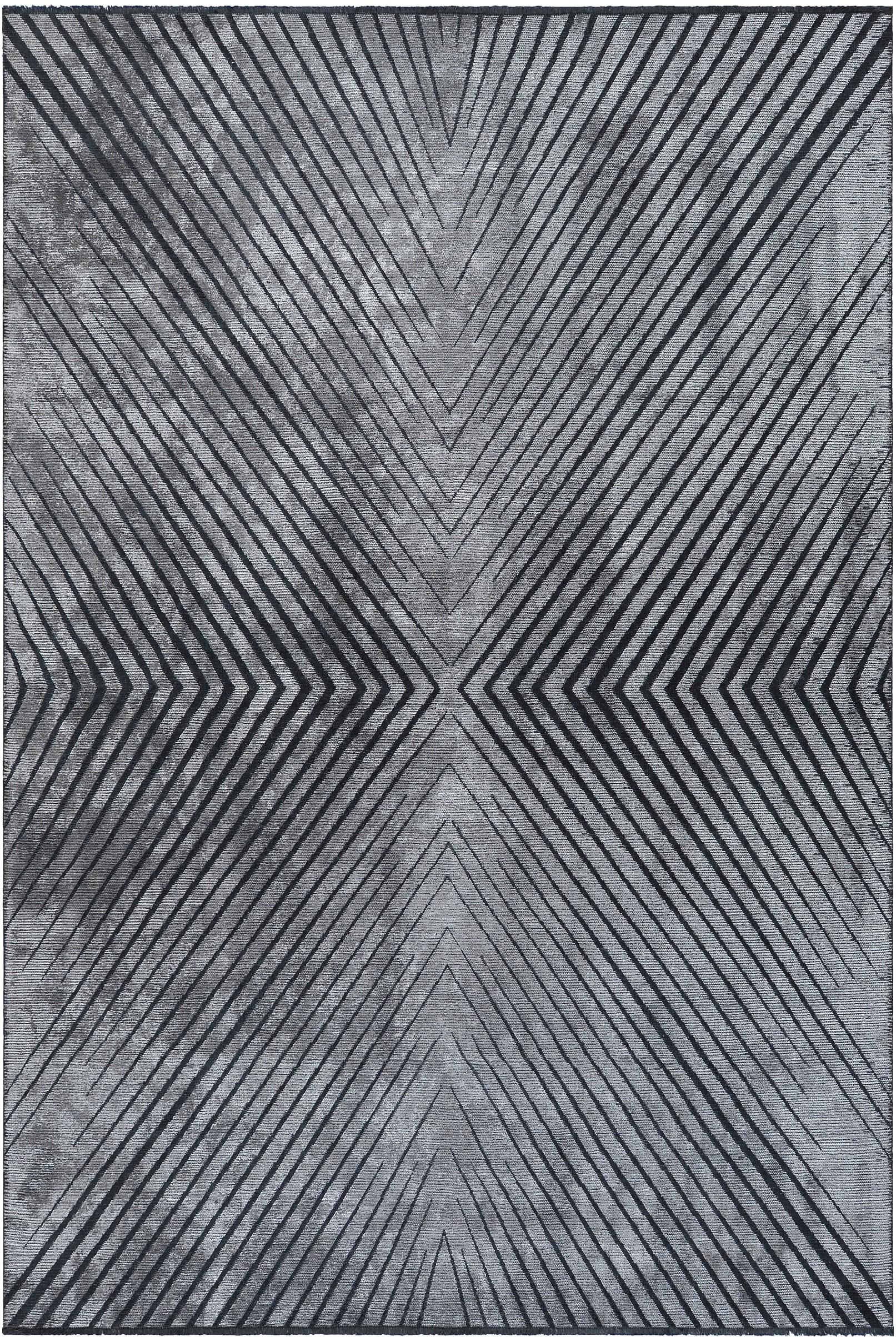 For Sale:  (Black) Modern Chevron Luxury Area Rug