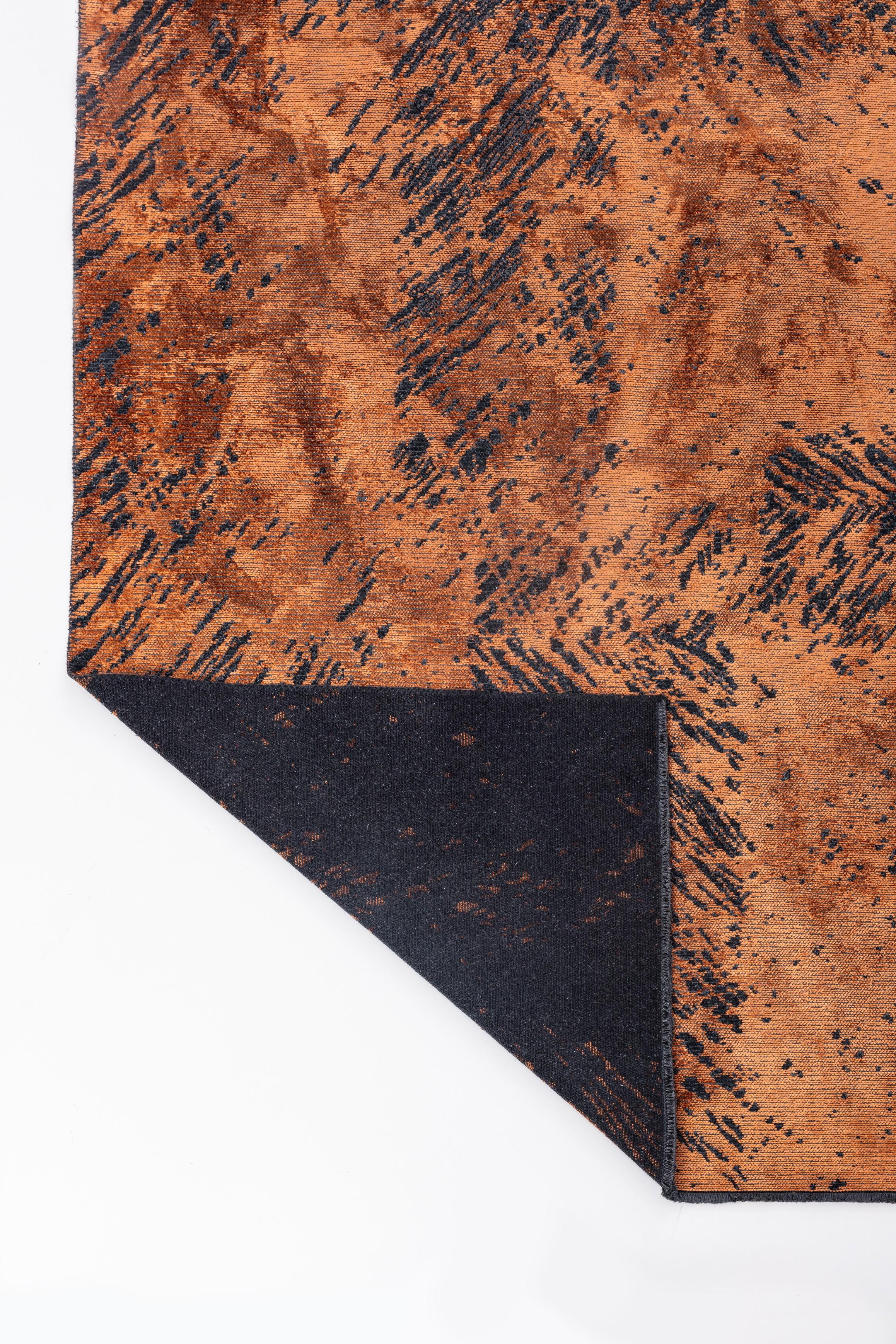 Im Angebot: Modern  Abstrakter luxuriöser Vorleger,  (Orange) 3