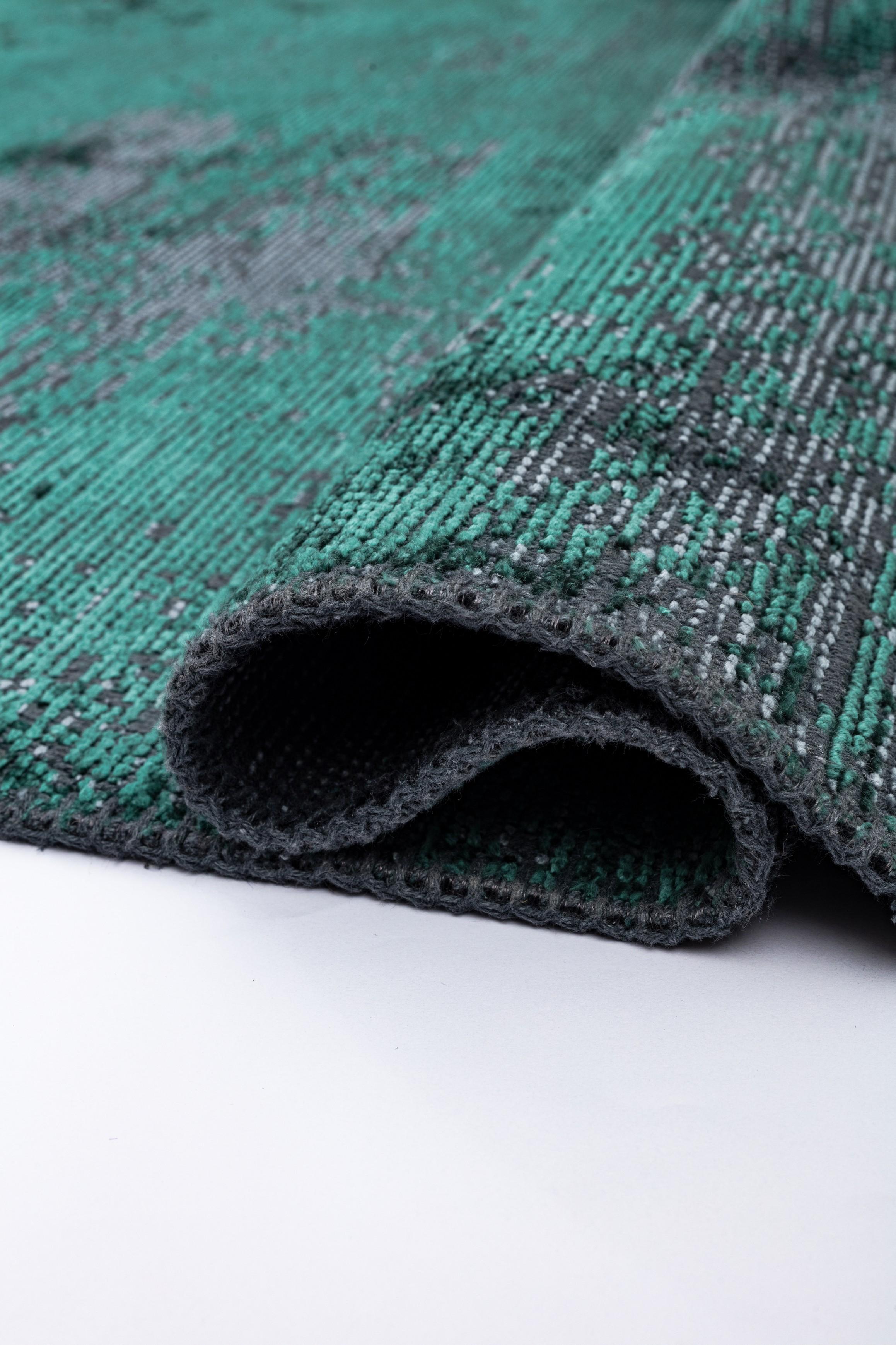 in vendita:  (Verde) Tappeto di lusso moderno astratto rifinito a mano 2