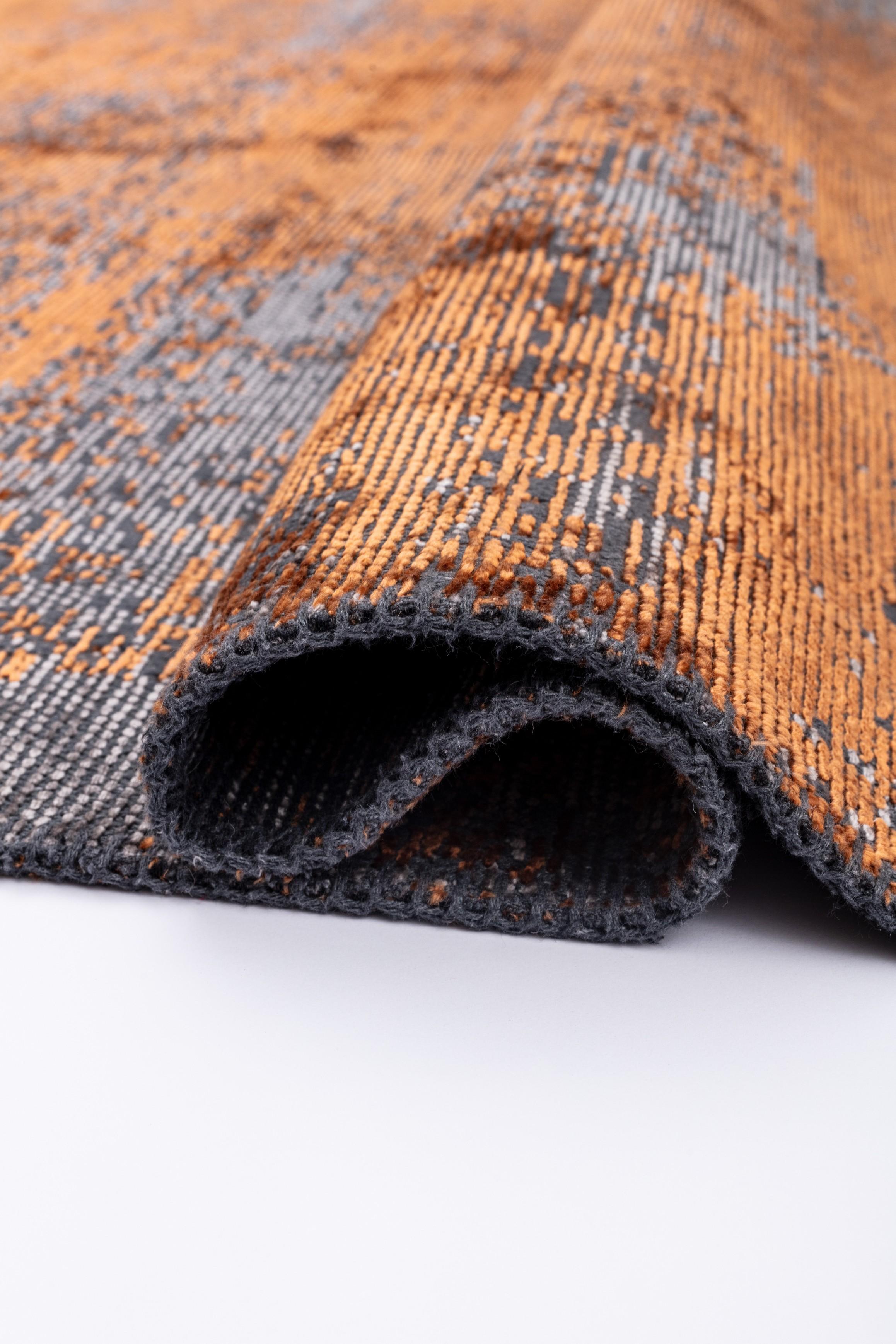 in vendita:  (Arancio) Tappeto di lusso moderno astratto rifinito a mano 2