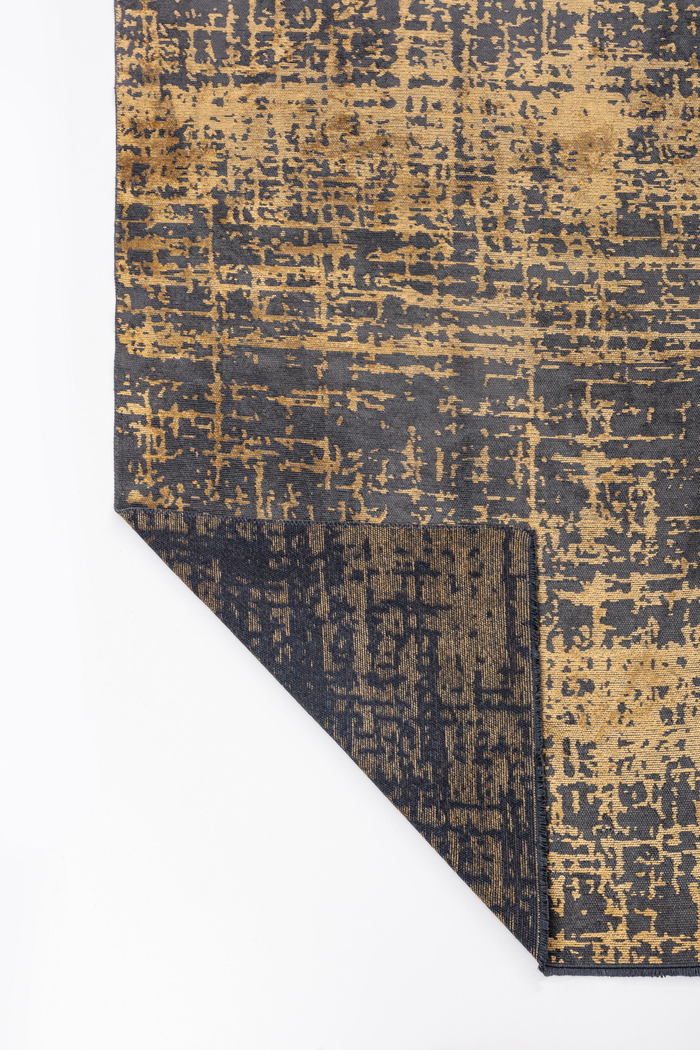 En venta: Alfombra Abstracta Moderna de Lujo Acabada a Mano  (Oro) 3