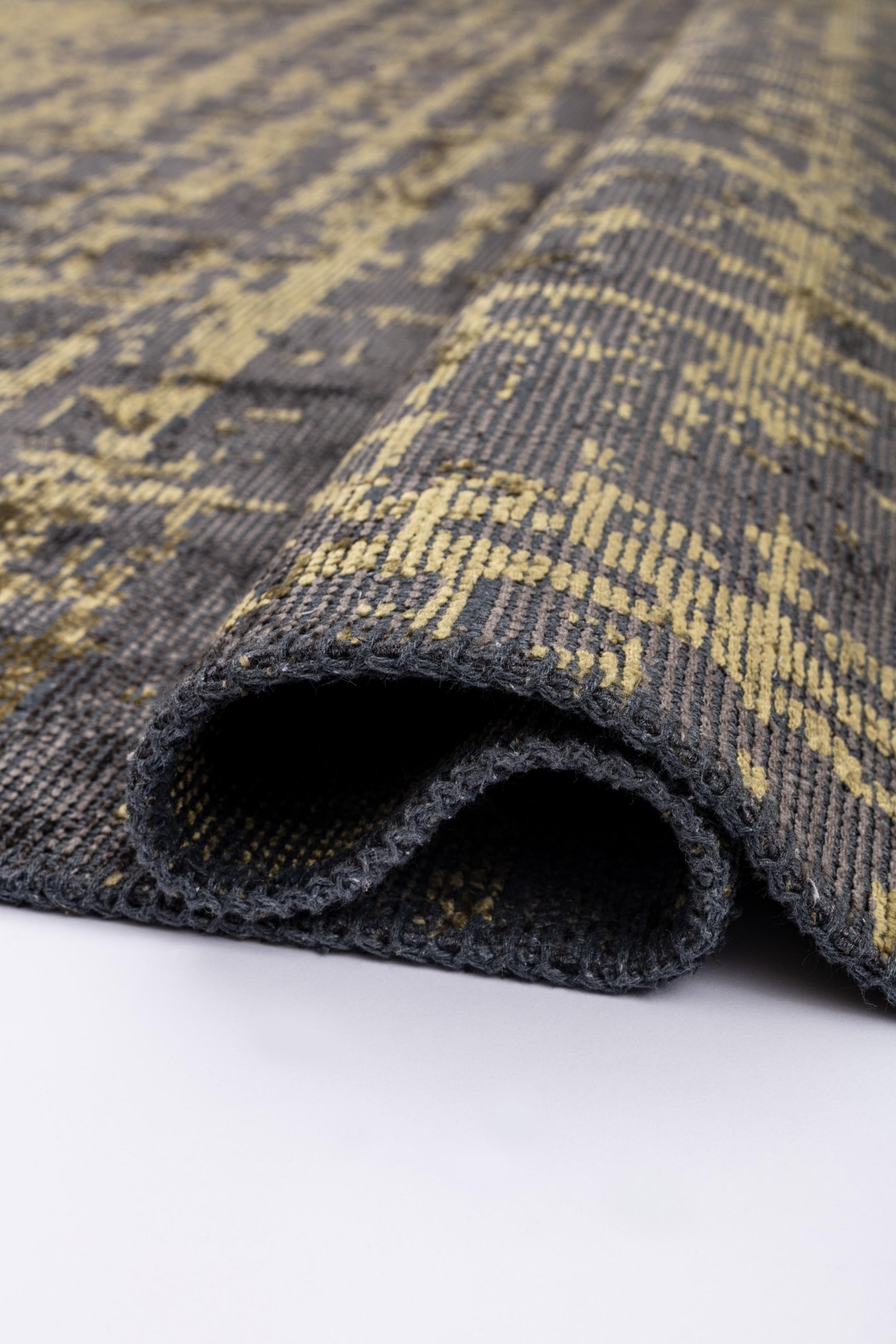 En venta: Alfombra Abstracta Moderna de Lujo Acabada a Mano  (Gris) 2